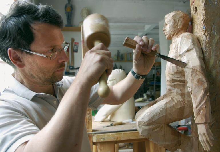 Wood sculptor South Tyrol